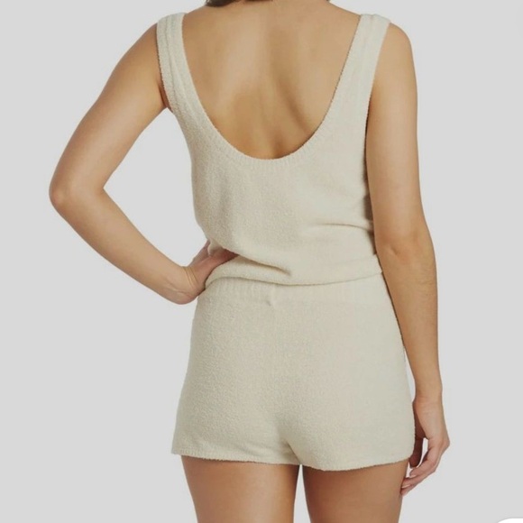 Spiritual Gangster Women's Serenity Soft & Cozy Romper Jumpsuit in Ivory, Large - Picture 7 of 10